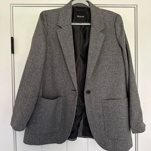 Madewell boxy tweed blazer